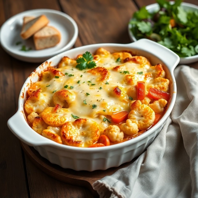 Vegetarischer Blumenkohl-Kohlrabi-Gratin