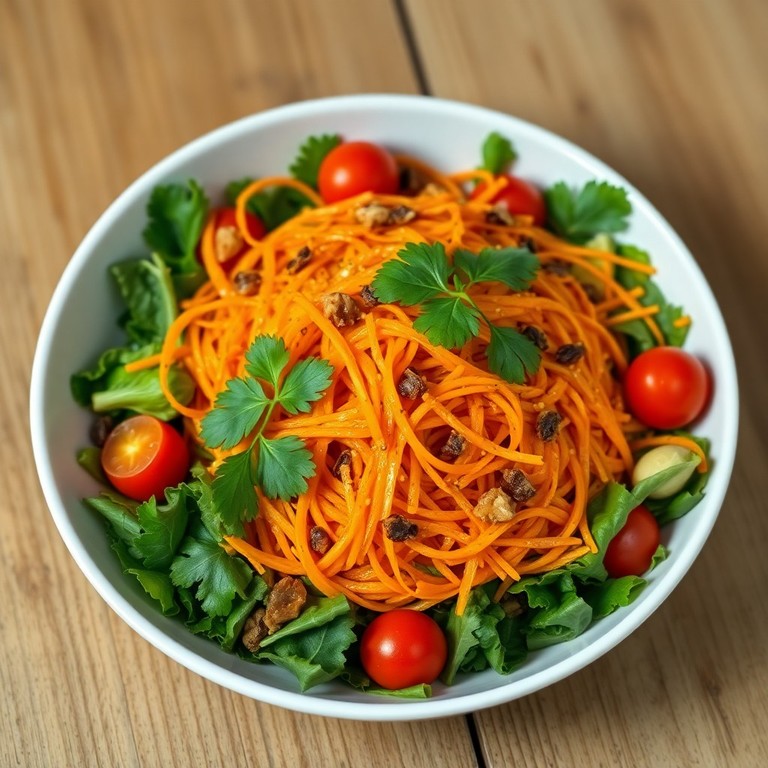 Spiced Carrot and Ginger Salad with Cherry Tomatoes