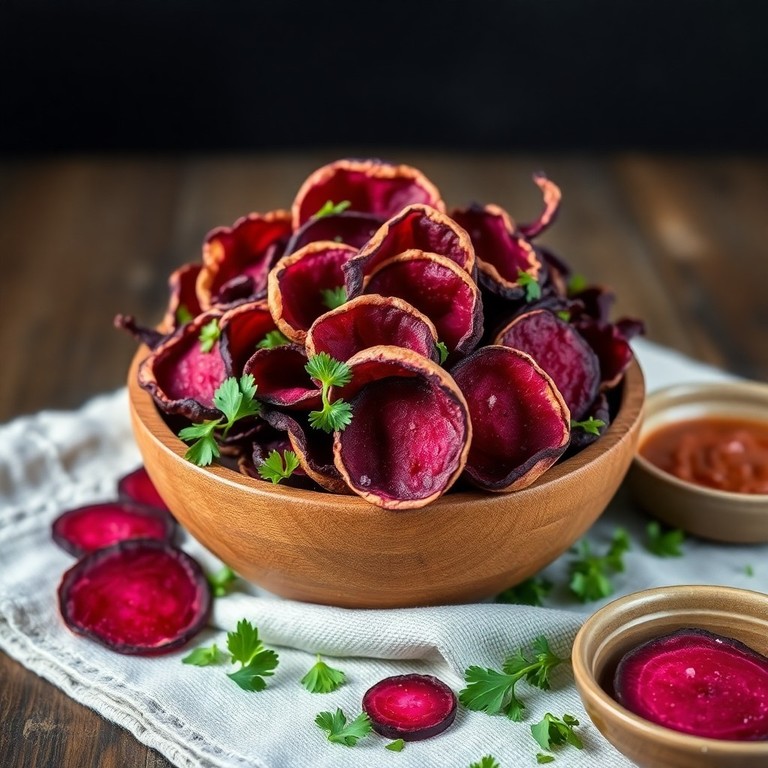Knusprige Rote-Bete-Chips aus der Heißluftfritteuse