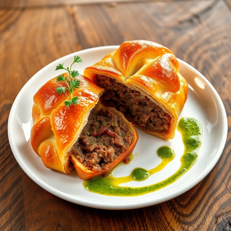 Boeuf en Croûte avec Sauce aux Herbes