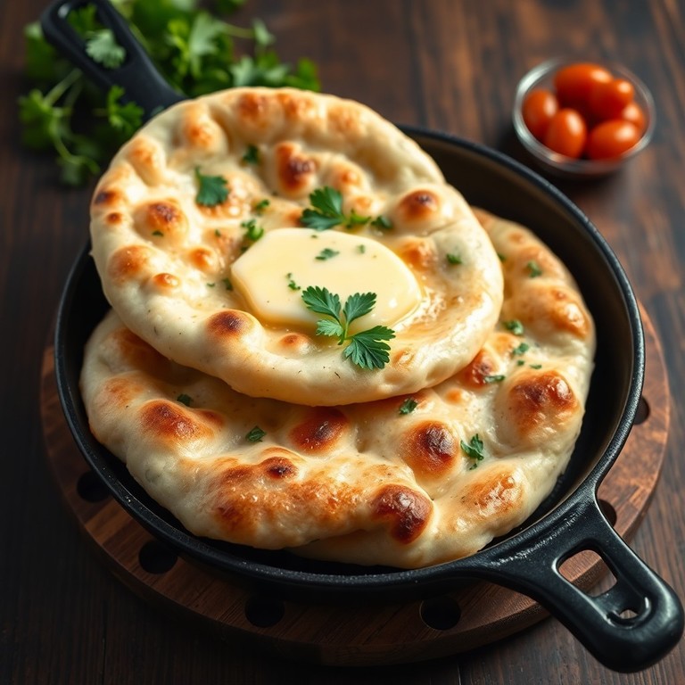 Naan Clásico en Sartén Sin Yogur