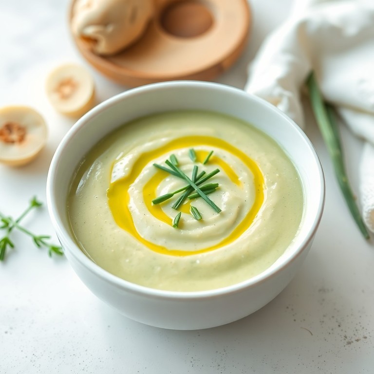 Protein-Boosted Creamy Lettuce and Cauliflower Soup