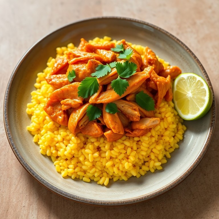 Cuscuz de Milho com Frango ao Curry