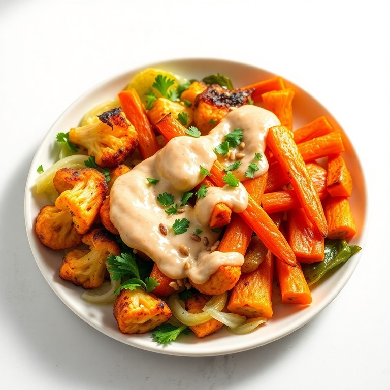 Gerösteter Blumenkohl und Karotten mit Tahin-Sauce - Mr. Cook