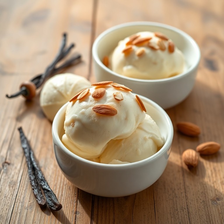 Gelato alle Mandorle e Vaniglia senza Zucchero