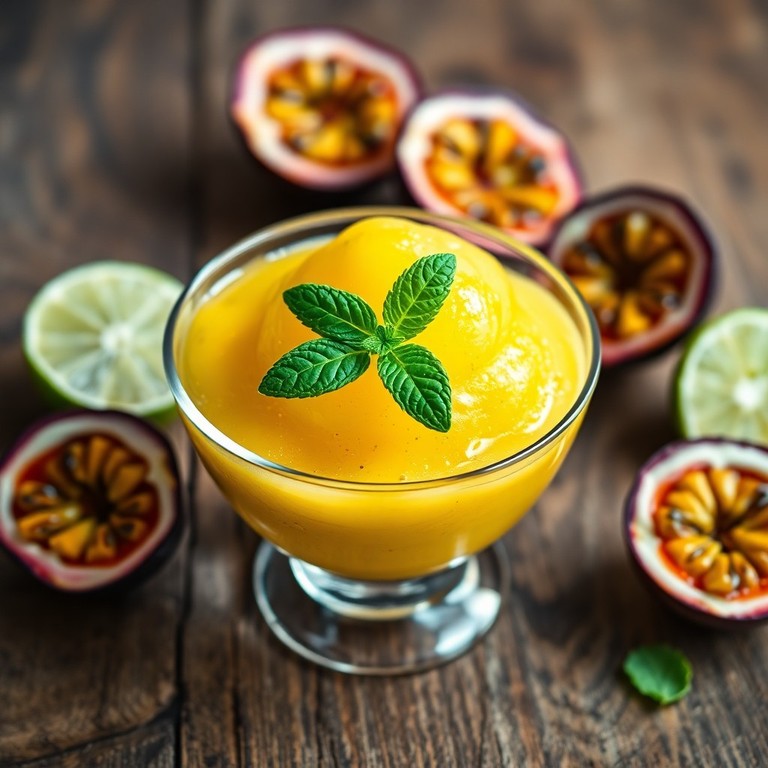 Sorbetto Proteico al Frutto della Passione e Lime