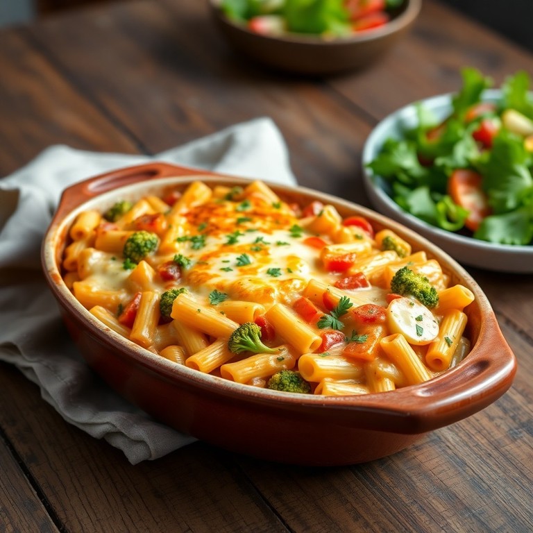 Vegetable White Sauce Pasta Bake