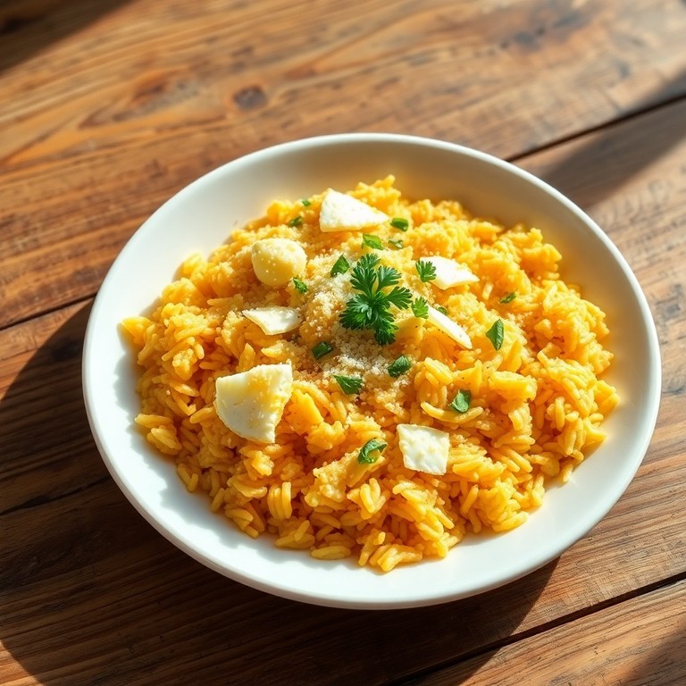 Arroz Frito com Ovo e Queijo Parmesão