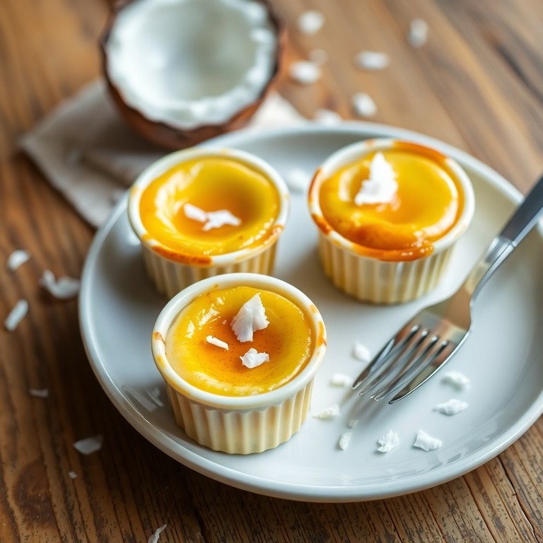 Quindim Vegano de Coco e Leite Condensado