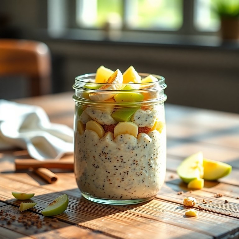 Green Apple & Banana Overnight Oats