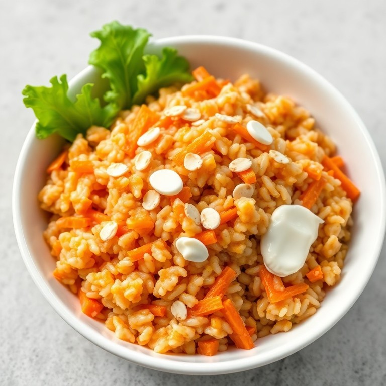 Arroz Integral com Cenoura, Aveia e Cream Cheese
