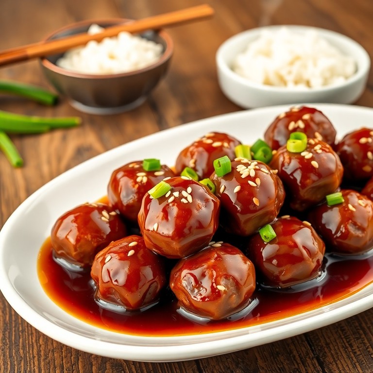 Almôndegas Asiáticas ao Molho Teriyaki