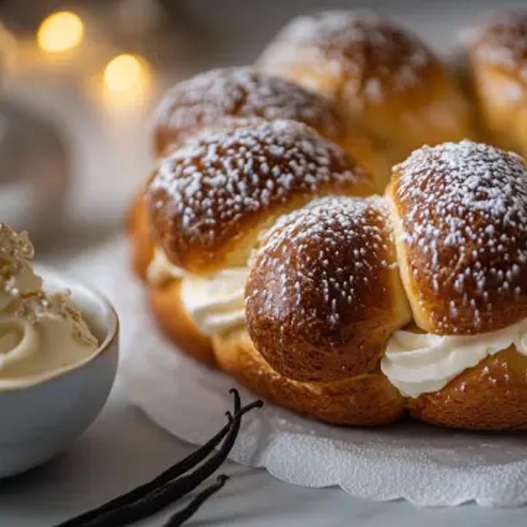 Roscón Margarita con crema de vainilla