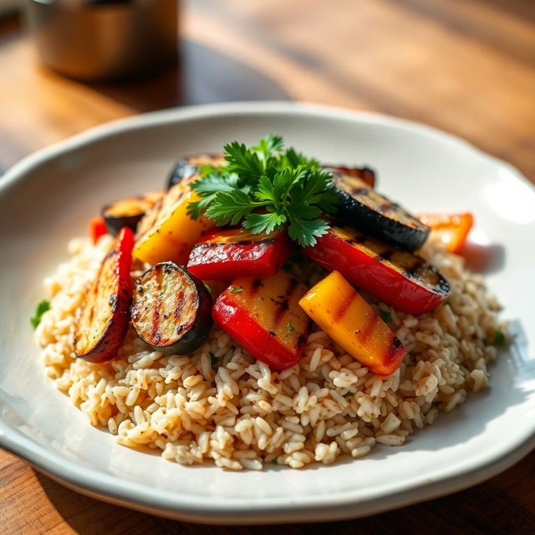 Riz sauvage aux légumes grillés