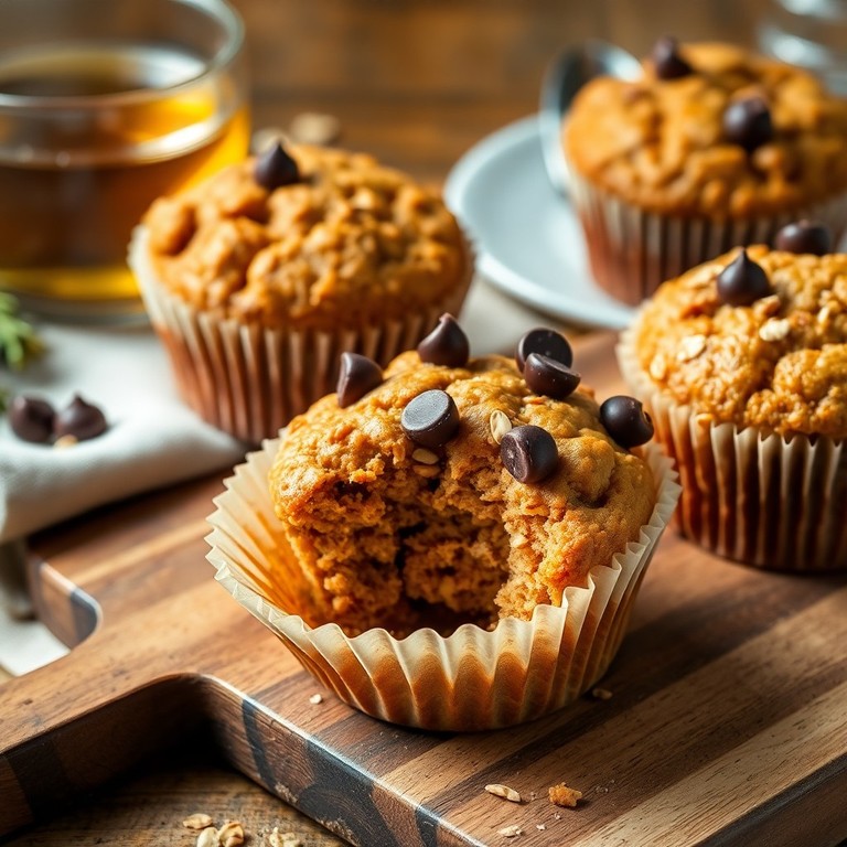 Muffins Santé au Beurre de Cacahuète et Flocons d’Avoine