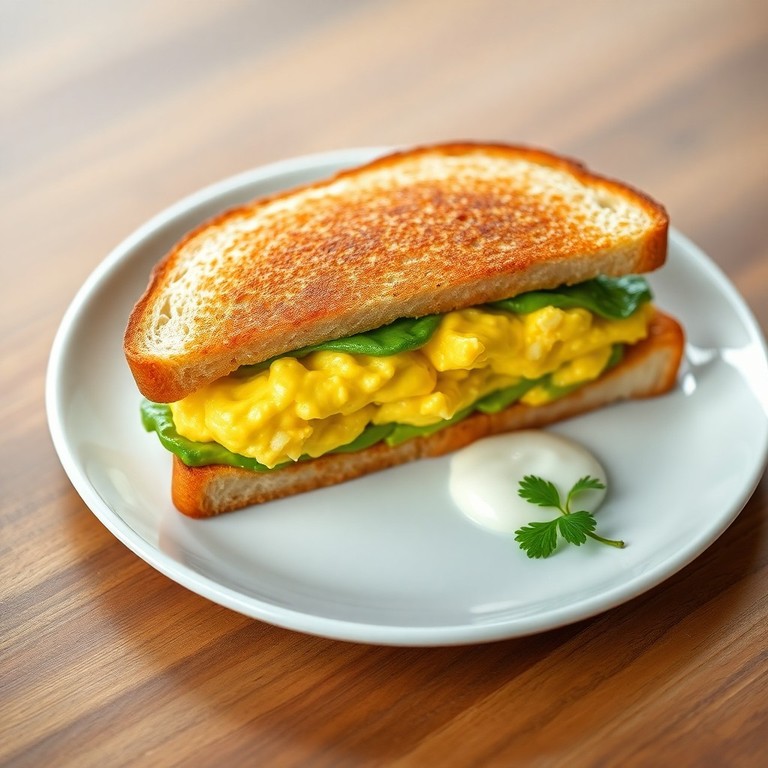 Sándwich de huevo y aguacate