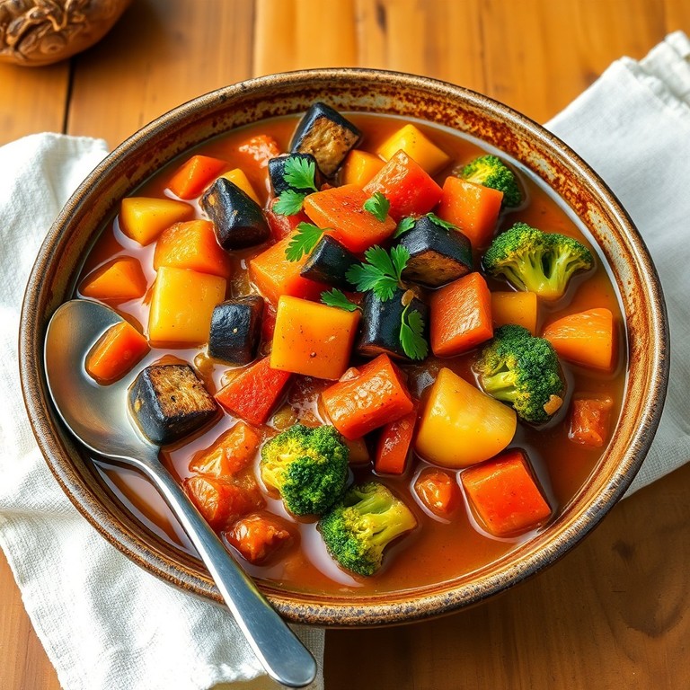 Estofado Vegetariano de Berenjena y Tomate