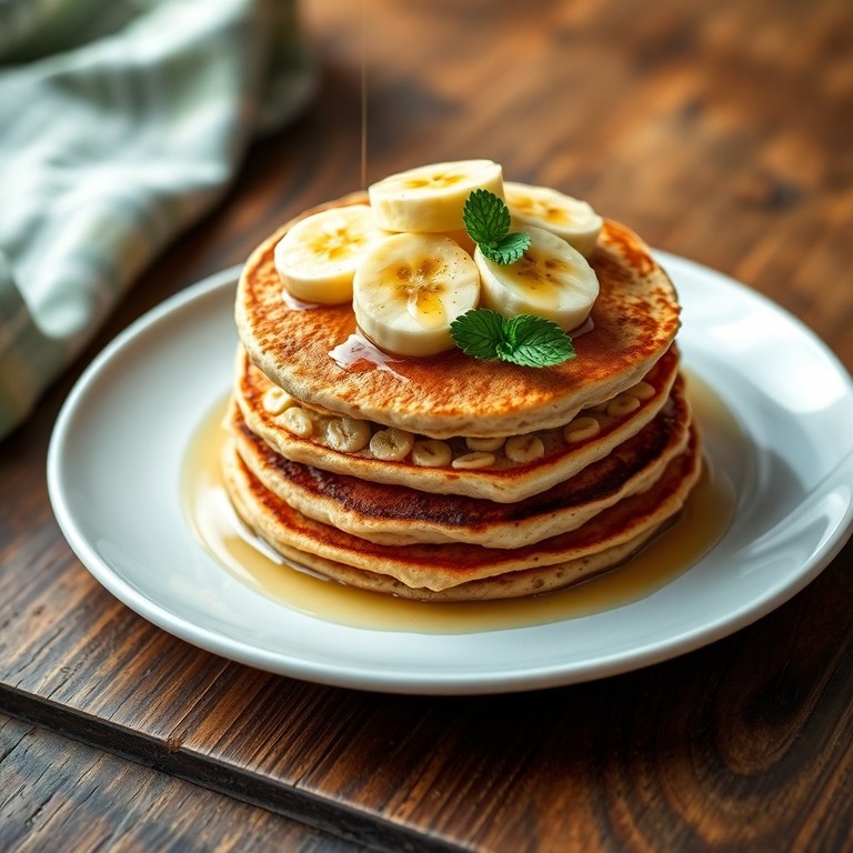 Panqueques de Banano y Avena con Vainilla
