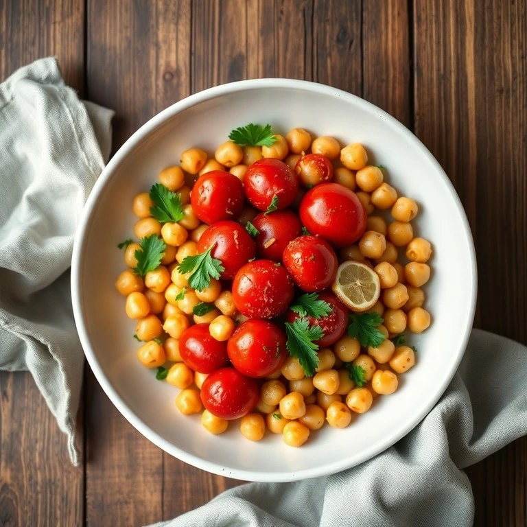 Salteado de Garbanzos y Tomates Cherry con Toque de Limón