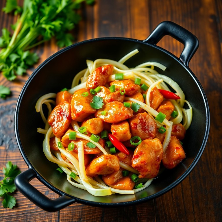 Asiatisk Kylling med Spidskål Wok