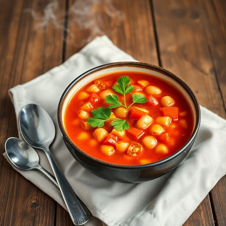 Tomato and Soya Bean Soup