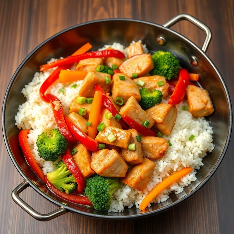 Kipfilet en Paprika Roerbak met Rijst uit Eén Pot