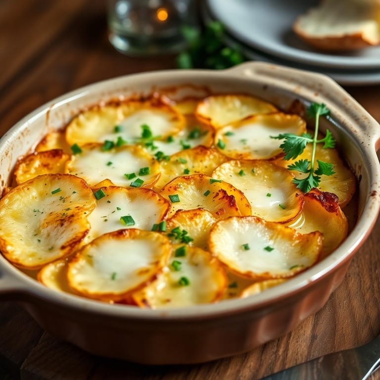 Gratin de Pommes de Terre à la Raclette et au Fromage Fondant