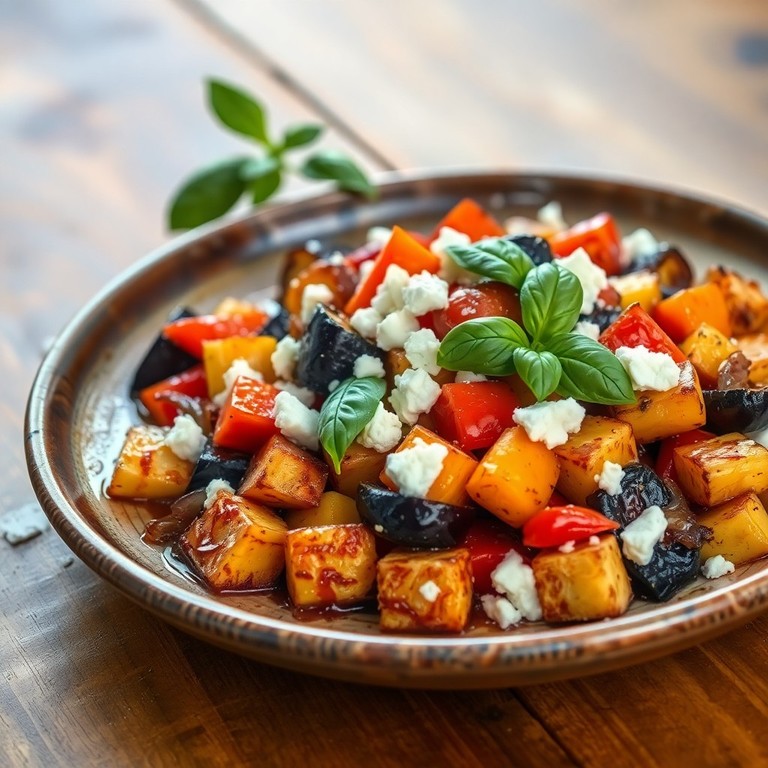 Ensalada templada de verduras asadas con balsámico