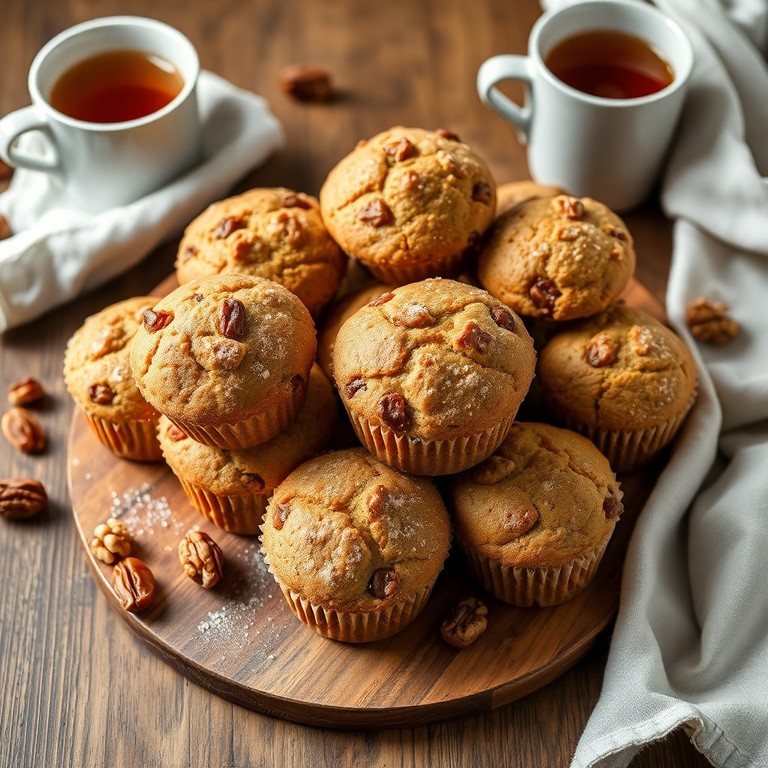 Banana-Date Walnut Muffins