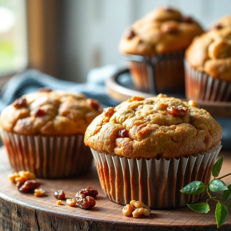 Vegan Banana-Date Walnut Muffins