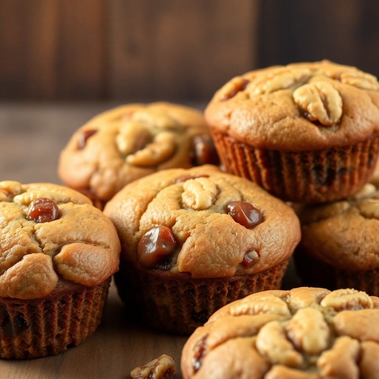 Dairy-Free, Egg-Free, No-Sugar Vegan Banana-Date Walnut Muffins