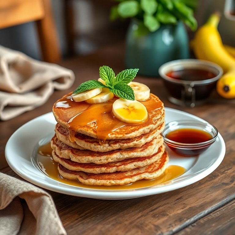Panqueca de Aveia com Banana e Tapioca