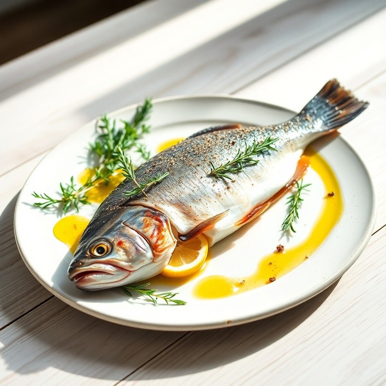 Trota Intera al Vapore con Aromi Provenzali