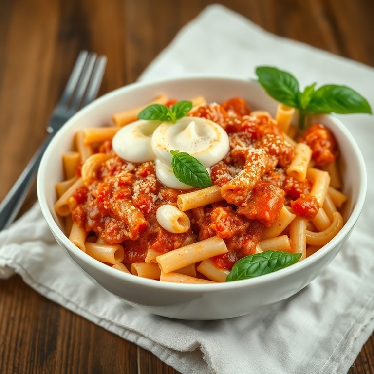 Crockpot Chicken & Rotini with Creamy Marinara