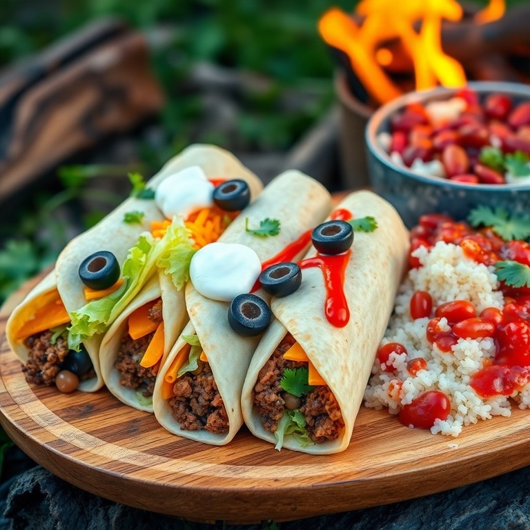 Campfire Beef and Veggie Tortilla Wraps