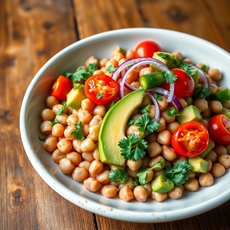 Ensalada Fresca de Judías Pintas y Aguacate