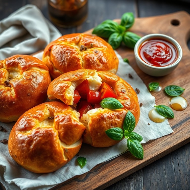Knusprige italienische Pizzabrötchen