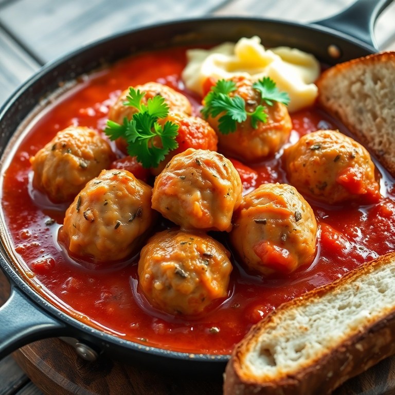 Куриные тефтели в сковороде