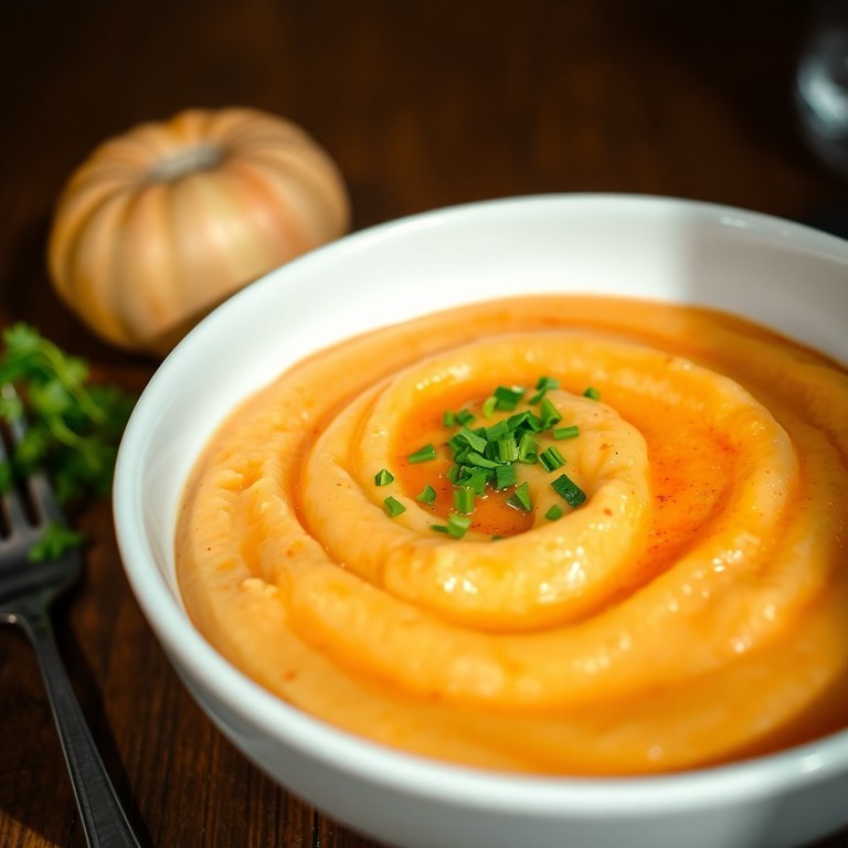 Romige aardappel-paprika puree
