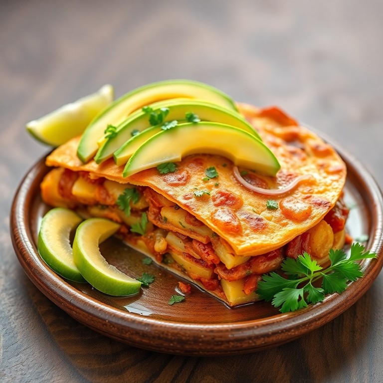 Tortilla de Patatas y Chorizo al Estilo Mexicano