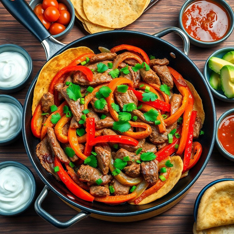 Fajitas Mixtas en Sartén Grande