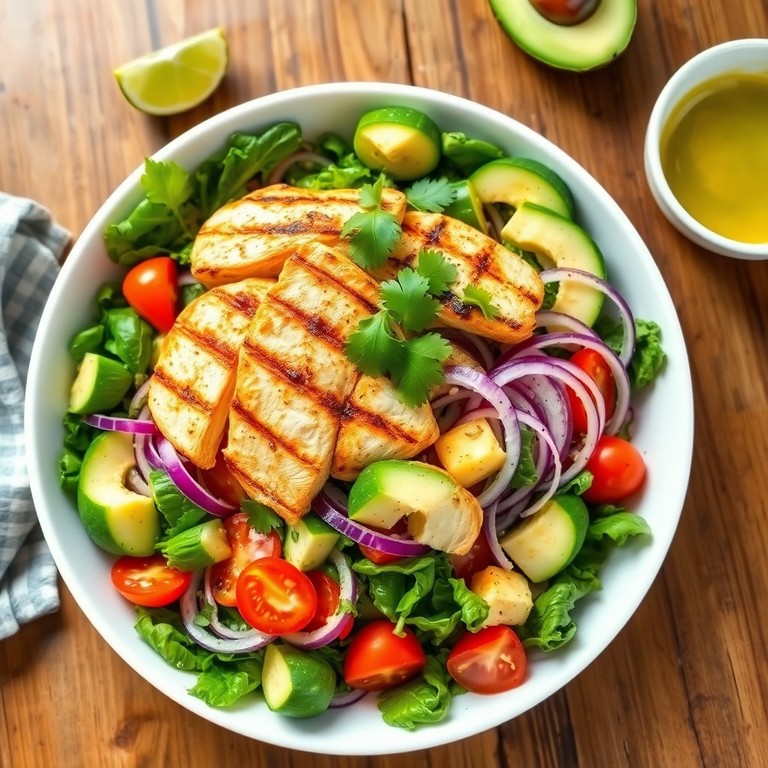 Ensalada de Pollo a la Parrilla con Aderezo de Limas