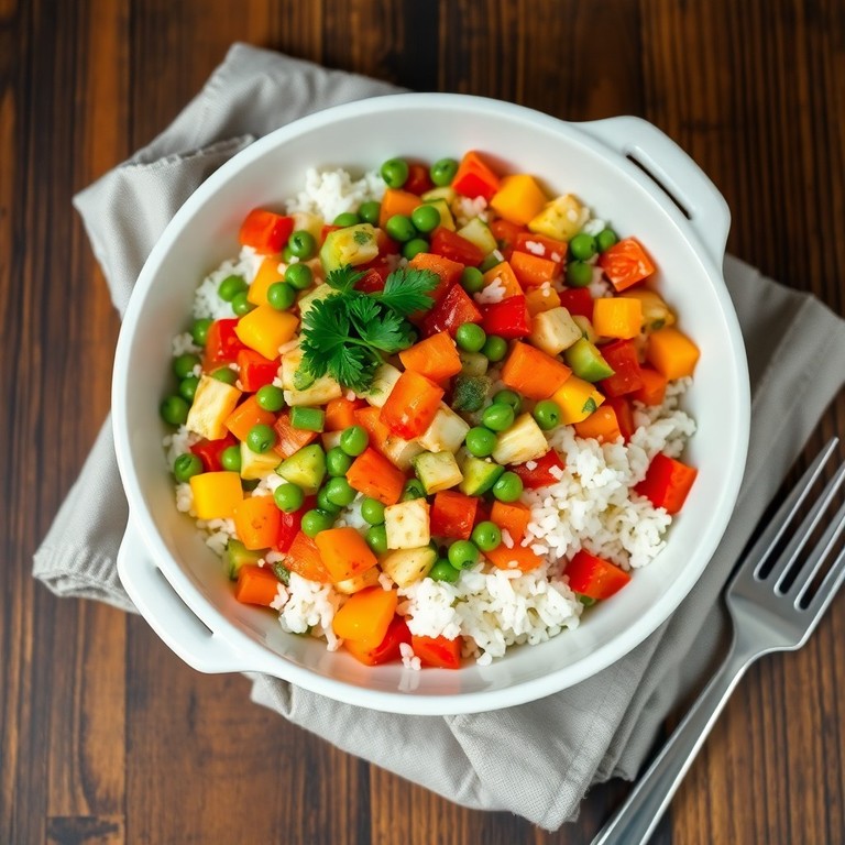 Gemüse-Reis-Pfanne – Bunte und gesunde Mischung aus frischem Gemüse und Reis