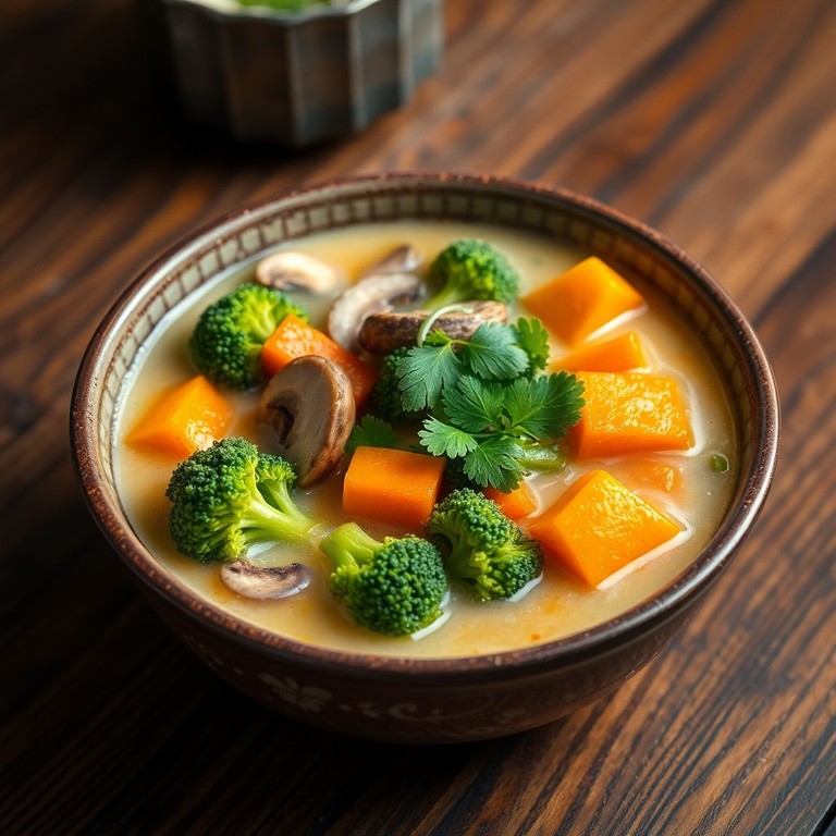 Asiatische Gemüse-Suppe mit Kokosmilch