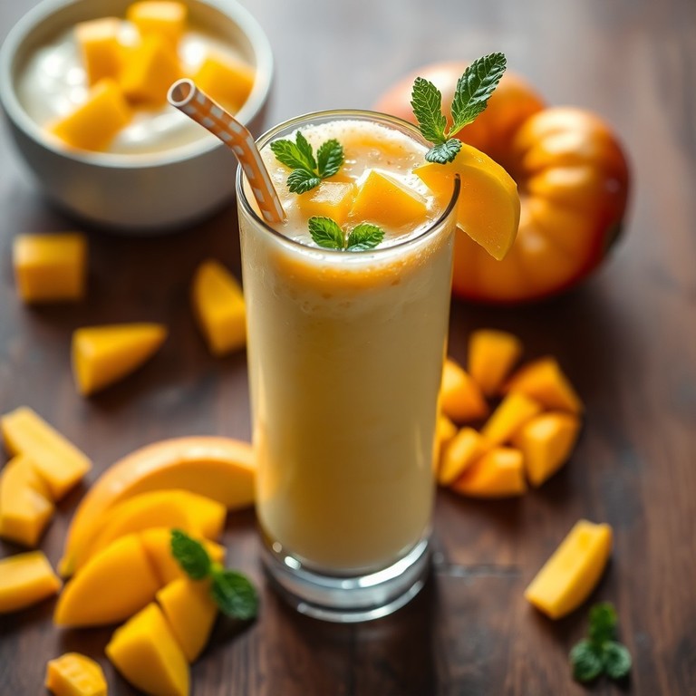 Mango Yoghurt Smoothie met Vanille Proteïnepoeder