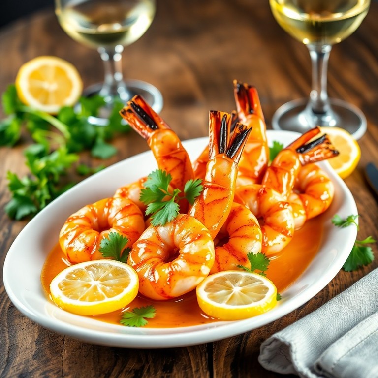 Entradas Elegantes de Marinada de Camarão