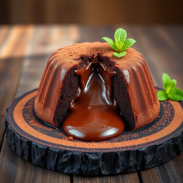 Bolo de Chocolate Vulcânico com Recheio de Sobremesa