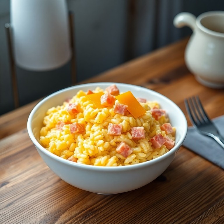 Arroz Criativo com Ovo e Creme de Leite