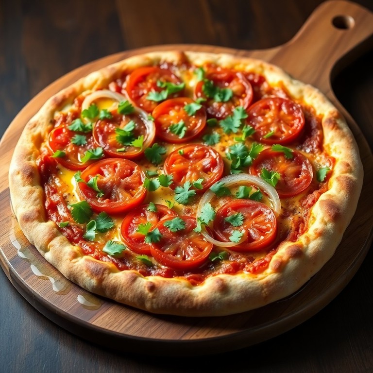 Pizza Rústica de Calabresa e Tomate