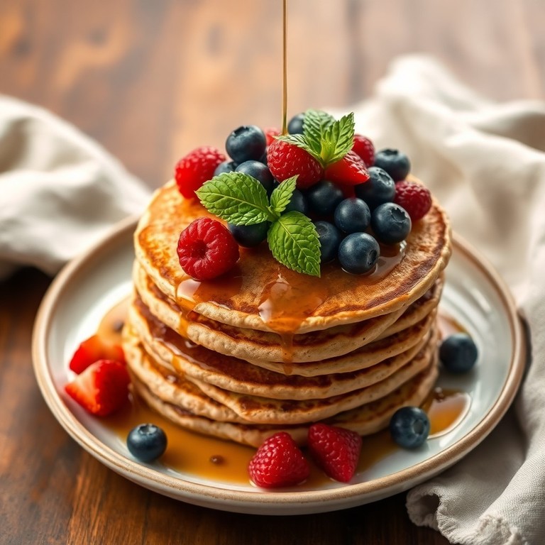 Chia-Hanf-Pancakes mit Beeren